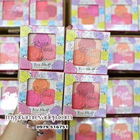 Phấn má hồng 3 hoa hồng Odbo Má hồng Odbo Rose Blush Thái - M192