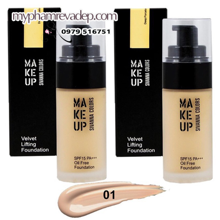 Kem nền chống nắng Sivanna Colors Velvet Lifting Foundation - M363