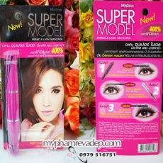 Mascara 2 đầu nối dài và dày 400% Super Model Mistine - M37