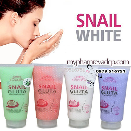 Muối sữa tắm Snail Gluta Thái Lan hạt siêu mịn 500g- M465