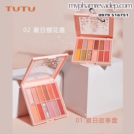 Phấn mắt Tutu Sakura Flowerseyes tông hoa anh đào cực đẹp - M480