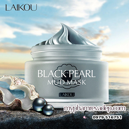 Mặt nạ bùn khoáng ngọc trai Laikou Black Pearl Whitening Mud Mask 85g - M490