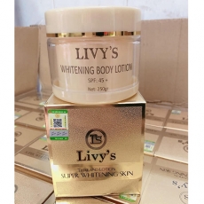 Kem body dưỡng trắng da toàn thân Livy vàng Thái Lan chính hãng 250g - M541