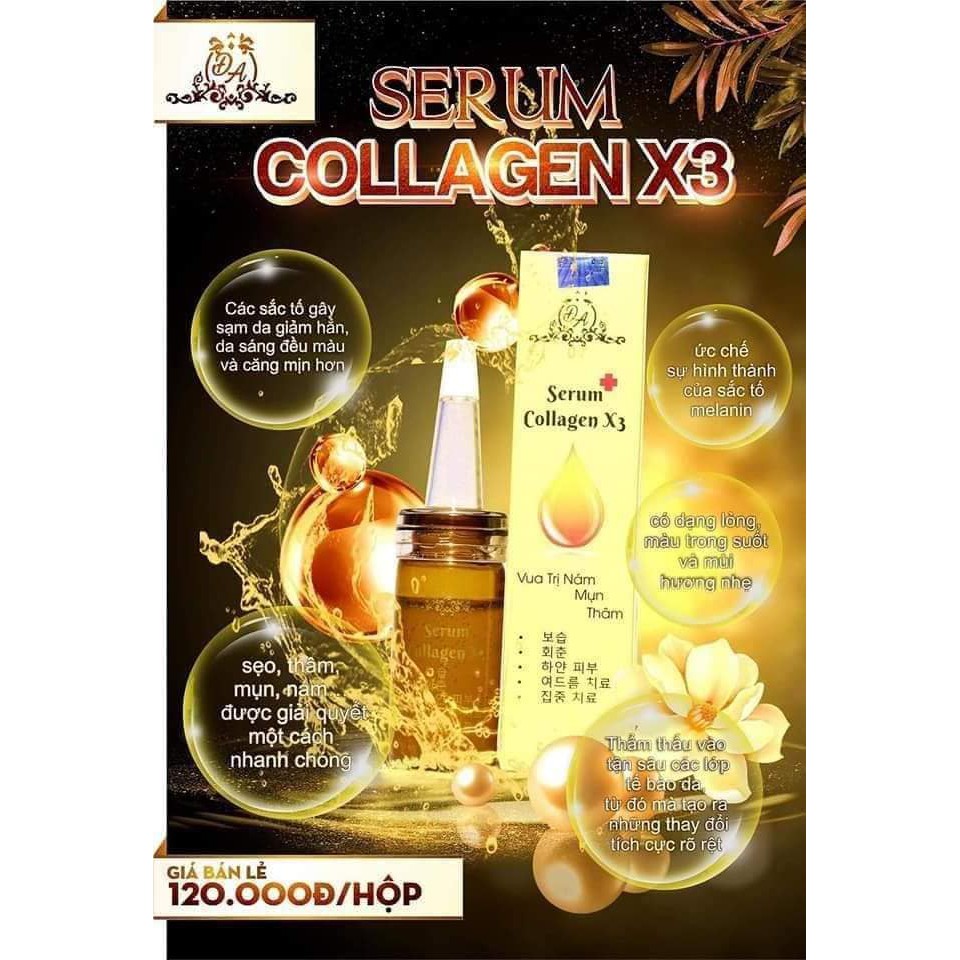 Serum collagen x3 giup cang bong da chinh hang