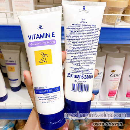 Kem duong am serum body face vitamin e aron thai lan