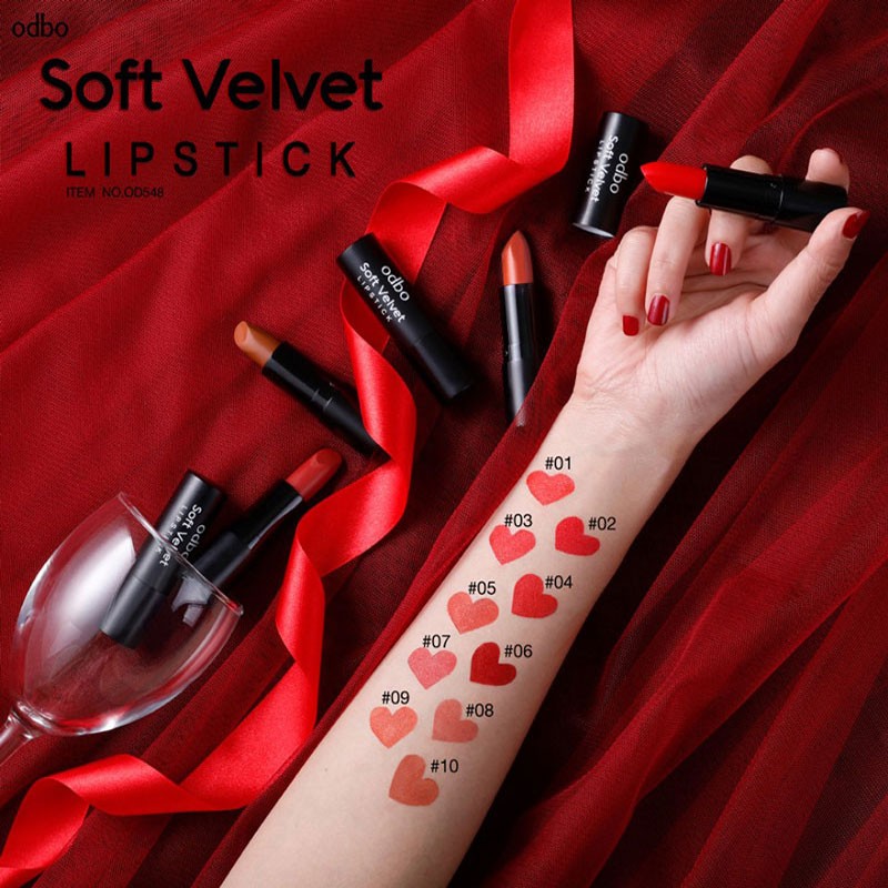 rouge-a-levres-odbo-soft-velvet-lipstick-od548